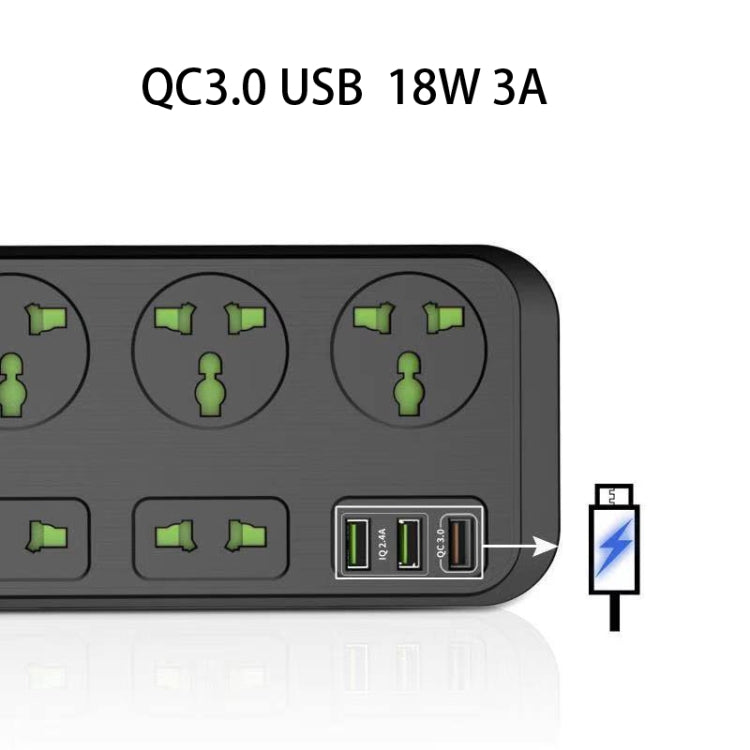 T17 3000W High-power 24-hour Smart Timing Socket QC3.0 USB Fast Charging Power Strip Socket , Cable Length: 2m, US Plug(White) - Extension Socket by PMC Jewellery | Online Shopping South Africa | PMC Jewellery | Buy Now Pay Later Mobicred