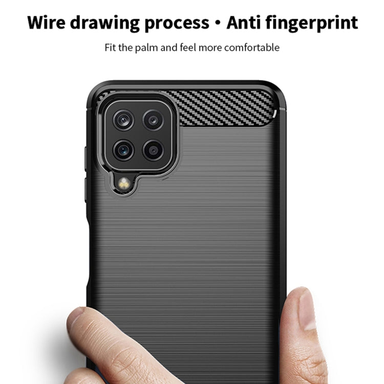For Samsung Galaxy A22 4G MOFI Gentleness Series Brushed Texture Carbon Fiber Soft TPU Case(Black) - Galaxy Phone Cases by MOFI | Online Shopping South Africa | PMC TechLife