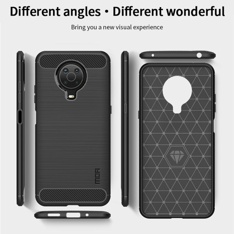 For Nokia G10 / G20 / 6.3 MOFI Gentleness Series Brushed Texture Carbon Fiber Soft TPU Case(Black) - Nokia Cases by MOFI | Online Shopping South Africa | PMC TechLife | Buy Now Pay Later Mobicred