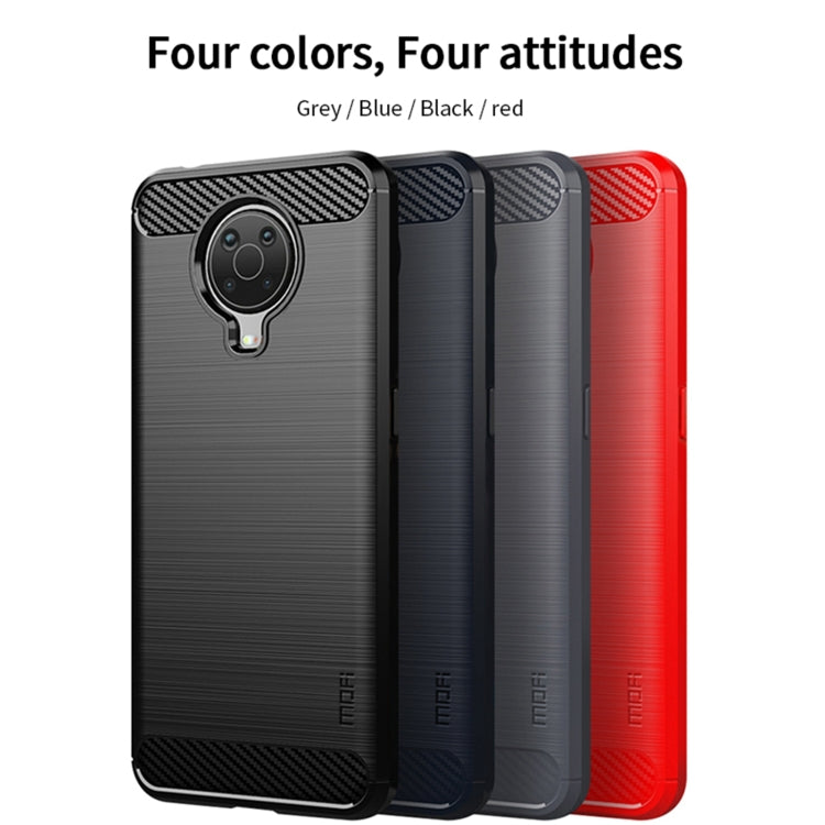 For Nokia G10 / G20 / 6.3 MOFI Gentleness Series Brushed Texture Carbon Fiber Soft TPU Case(Blue) - Nokia Cases by MOFI | Online Shopping South Africa | PMC TechLife | Buy Now Pay Later Mobicred