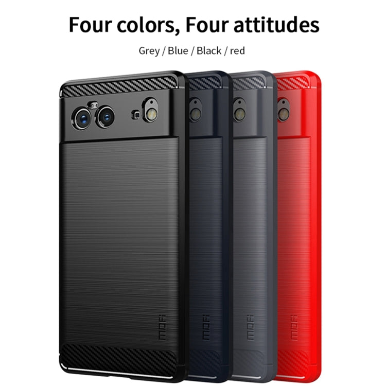 For Google Pixel 6 MOFI Gentleness Series Brushed Texture Carbon Fiber Soft TPU Case(Gray) - Google Cases by MOFI | Online Shopping South Africa | PMC TechLife | Buy Now Pay Later Mobicred