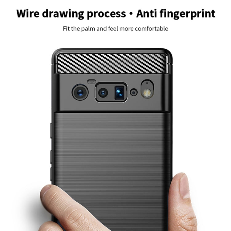 For Google Pixel 6 Pro MOFI Gentleness Series Brushed Texture Carbon Fiber Soft TPU Case(Black) - Google Cases by MOFI | Online Shopping South Africa | PMC TechLife | Buy Now Pay Later Mobicred