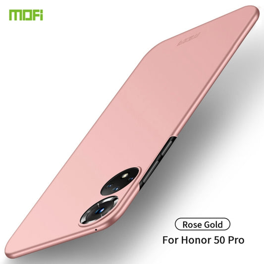 For Honor 50 Pro MOFI Frosted PC Ultra-thin Hard Case(Rose Gold) - Honor Cases by MOFI | Online Shopping South Africa | PMC Jewellery