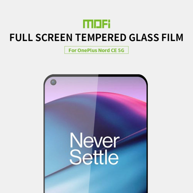 For OnePlus Nord CE 5G MOFI 9H 2.5D Full Screen Tempered Glass Film(Black) - OnePlus Tempered Glass by MOFI | Online Shopping South Africa | PMC TechLife | Buy Now Pay Later Mobicred