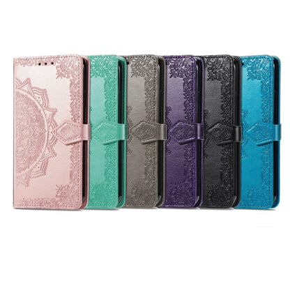 For Ulefone Note 11 Plus Mandala Flower Embossed Horizontal Flip Leather Case with Bracket / Card Slot / Wallet / Lanyard(Grey) - Ulefone Cases by PMC Jewellery | Online Shopping South Africa | PMC Jewellery | Buy Now Pay Later Mobicred