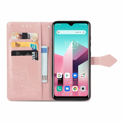 For Blackview A80 Pro Mandala Flower Embossed Horizontal Flip Leather Case with Holder & Three Card Slots & Wallet & Lanyard(Rose Gold) - More Brand by PMC Jewellery | Online Shopping South Africa | PMC Jewellery | Buy Now Pay Later Mobicred