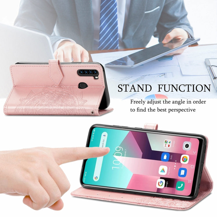 For Blackview A80 Pro Mandala Flower Embossed Horizontal Flip Leather Case with Holder & Three Card Slots & Wallet & Lanyard(Rose Gold) - More Brand by PMC Jewellery | Online Shopping South Africa | PMC Jewellery | Buy Now Pay Later Mobicred