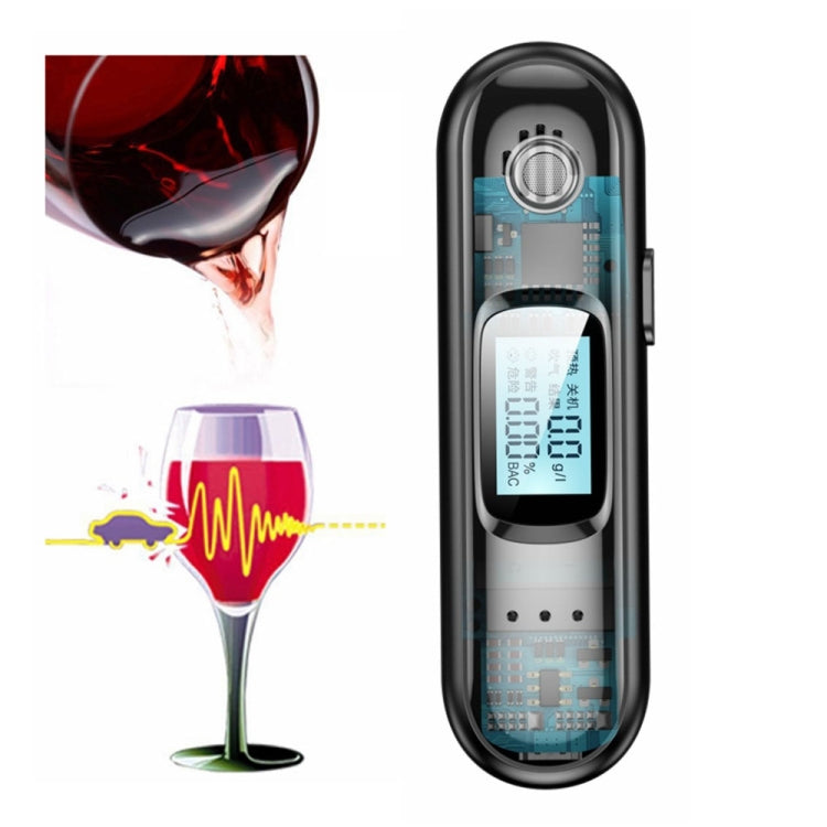 T01 Breath Alcohol Test Non-contact Detector Digital LCD Display Police Breathalyzer - Breath Alcohol Tester by PMC TechLife | Online Shopping South Africa | PMC TechLife | Buy Now Pay Later Mobicred