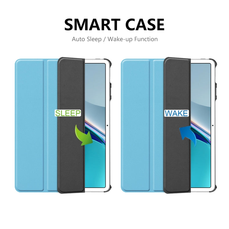 For Huawei MatePad 11 2021 ENKAY Custer Texture Horizontal Flip PU+PC Leather Case with Three-folding Holder & Sleep / Wake-up Function(Dark Green) - free shipping - PMC TechLife - Order now!