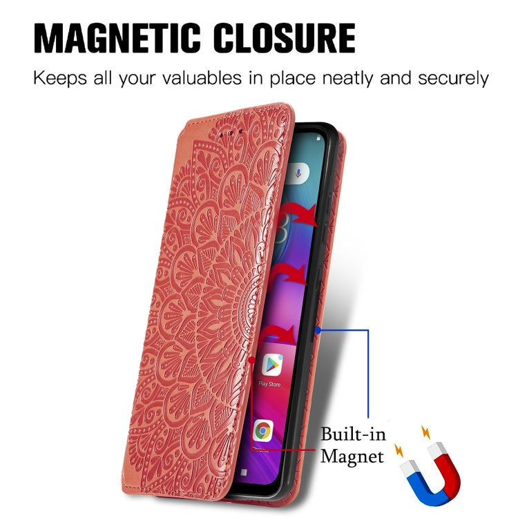 For Doogee X96 Pro Blooming Mandala Embossed Pattern Magnetic Horizontal Flip Leather Case with Holder & Card Slots & Wallet(Red) - More Brand by PMC Jewellery | Online Shopping South Africa | PMC Jewellery | Buy Now Pay Later Mobicred