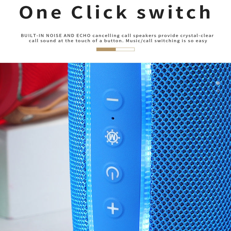 T&G TG287 LED Flashing Light Bluetooth Speaker Portable Wireless Stereo Bass Subwoofer FM / TF / USB(Blue) - Desktop Speaker by T&G | Online Shopping South Africa | PMC Jewellery | Buy Now Pay Later Mobicred