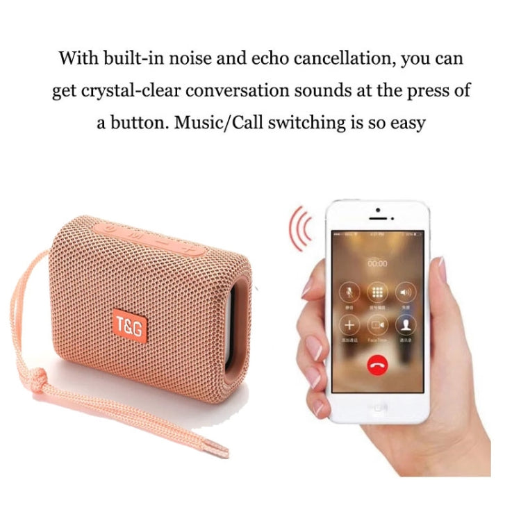 T&G TG313 Portable Outdoor Waterproof Bluetooth Speaker Subwoofer Support TF Card FM Radio AUX(Rose Gold) - Desktop Speaker by T&G | Online Shopping South Africa | PMC Jewellery | Buy Now Pay Later Mobicred