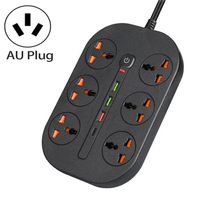 T21 PD3.0 + QC3.0 Multi-Hole Socket Plug 3000W High Power Socket, AU Plug(Black) - Extension Socket by PMC Jewellery | Online Shopping South Africa | PMC Jewellery | Buy Now Pay Later Mobicred