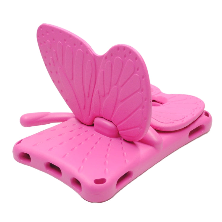 For Lenovo Tab E8 TB8304F / N 8.0 Butterfly Bracket Style EVA Children Falling Proof Cover Protective Case(RoseRed) - Lenovo by PMC TechLife | Online Shopping South Africa | PMC TechLife | Buy Now Pay Later Mobicred