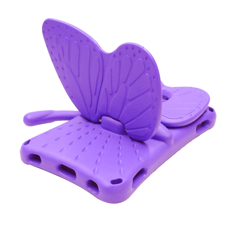 For Amazon Kindle Fire HD 8 2020 Butterfly Bracket Style EVA Children Falling Proof Cover Protective Case(Purple) - Amazon by PMC TechLife | Online Shopping South Africa | PMC TechLife | Buy Now Pay Later Mobicred