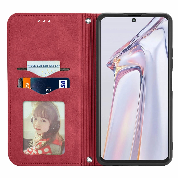 For Blackview A100 Retro Skin Feel Business Magnetic Horizontal Flip Leather Case with Holder & Card Slots & Wallet & Photo Frame(Red) - More Brand by PMC Jewellery | Online Shopping South Africa | PMC Jewellery | Buy Now Pay Later Mobicred