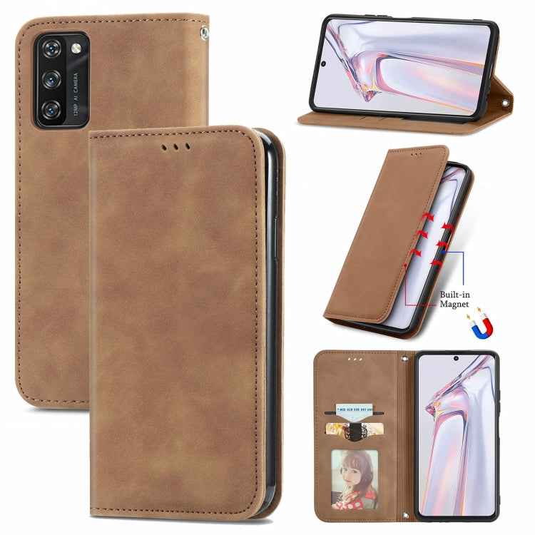 For Blackview A100 Retro Skin Feel Business Magnetic Horizontal Flip Leather Case with Holder & Card Slots & Wallet & Photo Frame(Brwon) - More Brand by PMC Jewellery | Online Shopping South Africa | PMC Jewellery | Buy Now Pay Later Mobicred
