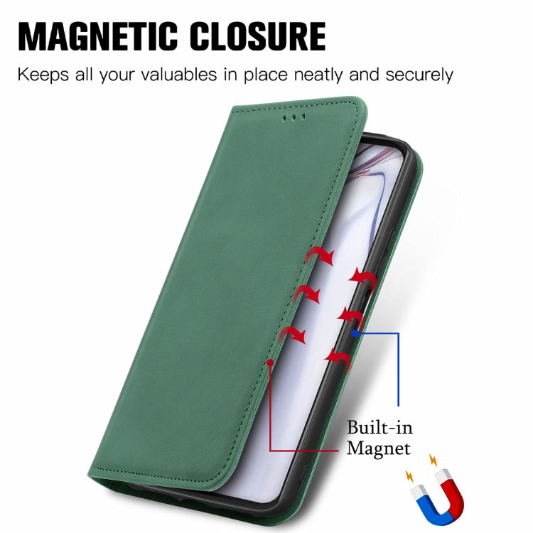 For Blackview A100 Retro Skin Feel Business Magnetic Horizontal Flip Leather Case with Holder & Card Slots & Wallet & Photo Frame(Green) - More Brand by PMC Jewellery | Online Shopping South Africa | PMC Jewellery