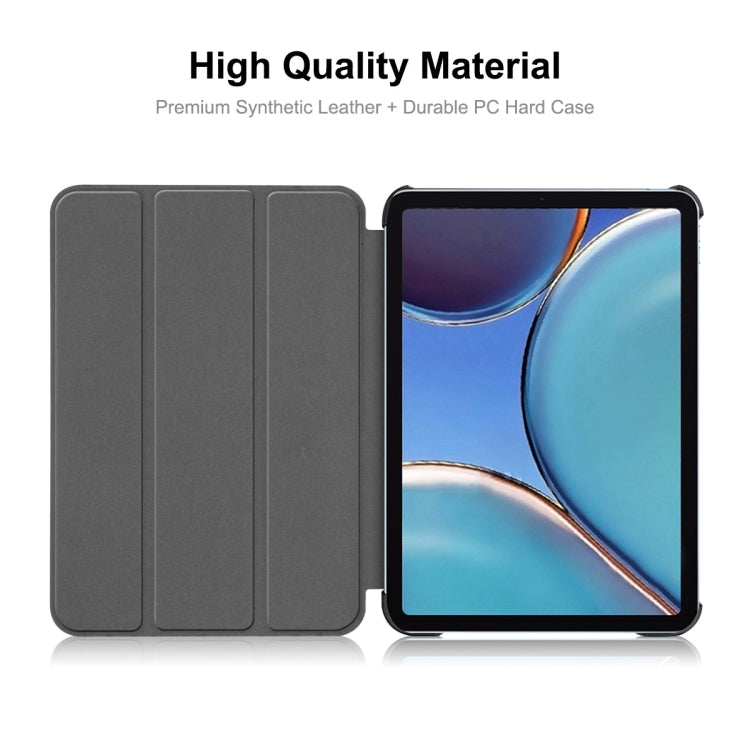 For iPad mini 2024 / mini 6 ENKAY Custer Texture Horizontal Flip PU+PC Leather Tablet Case with Three-folding Holder & Sleep / Wake-up Function(Dark Green) - free shipping - PMc TechLife - Order now!