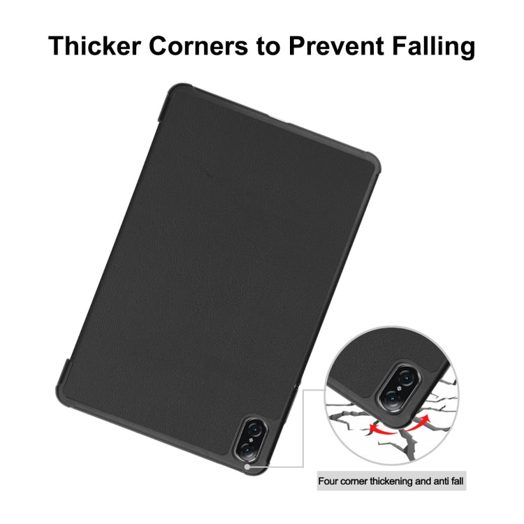 For Honor Tablet V7 Pro ENKAY Custer Texture Horizontal Flip PU+PC Leather Case with Three-folding Holder & Sleep / Wake-up Function(Grey) - Honor by ENKAY | Online Shopping South Africa | PMC TechLife | Buy Now Pay Later Mobicred