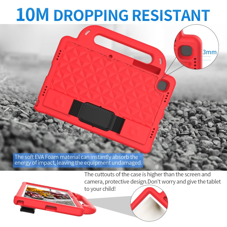 For Lenovo Tab M10 Plus TB-X606 10.3 Diamond Series EVA Anti-Fall Shockproof Sleeve Protective Shell Case with Holder & Strap(Red) - Lenovo by PMC TechLife | Online Shopping South Africa | PMC TechLife | Buy Now Pay Later Mobicred