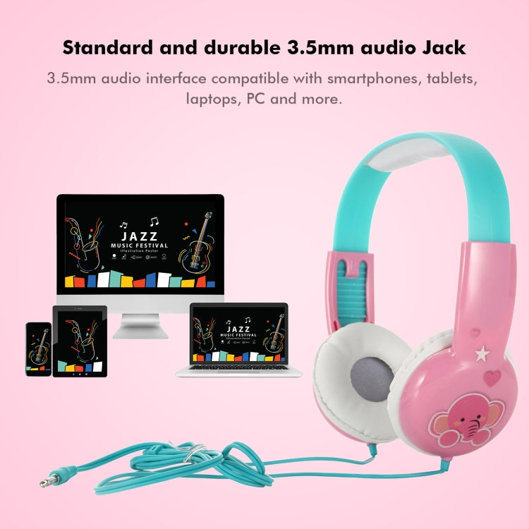 KID101 Portable Cute Children Learning Wired Headphone(Black Red) - Multimedia Headset by PMC TechLife | Online Shopping South Africa | PMC TechLife | Buy Now Pay Later Mobicred