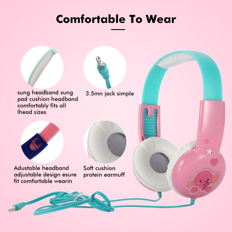 KID101 Portable Cute Children Learning Wired Headphone(Black Yellow) - Multimedia Headset by PMC TechLife | Online Shopping South Africa | PMC TechLife | Buy Now Pay Later Mobicred