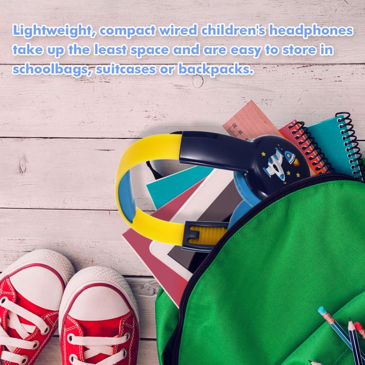 KID101 Portable Cute Children Learning Wired Headphone(Black Yellow) - Multimedia Headset by PMC TechLife | Online Shopping South Africa | PMC TechLife | Buy Now Pay Later Mobicred