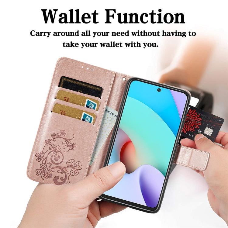 For Blackview A100 Four-leaf Clasp Embossed Buckle Mobile Phone Protection Leather Case with Lanyard & Card Slot & Wallet & Bracket Function(Purple) - More Brand by PMC TechLife | Online Shopping South Africa | PMC TechLife | Buy Now Pay Later Mobicred