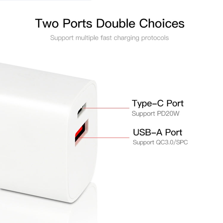 CS-20W Mini Portable PD3.0 + QC3.0 Dual Ports Fast Charger(US Plug) - free shipping - PMC Jewellery - Order now!