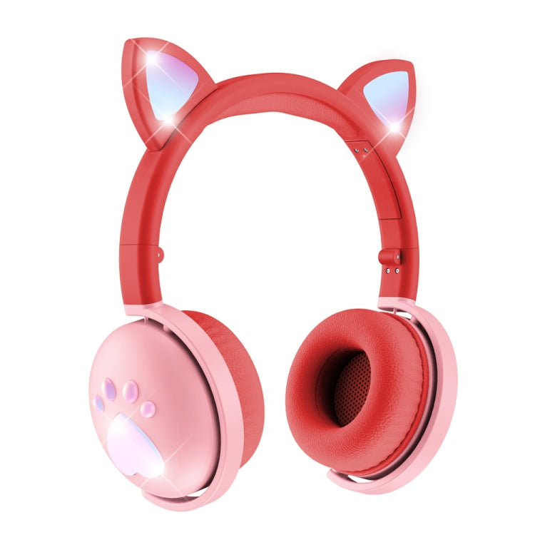 BK9 HiFi 7.1 Surround Sound Cat Claw Luminous Cat Ear Bluetooth Gaming Headset with Mic(Red) - Multimedia Headset by PMC Jewellery | Online Shopping South Africa | PMC Jewellery | Buy Now Pay Later Mobicred