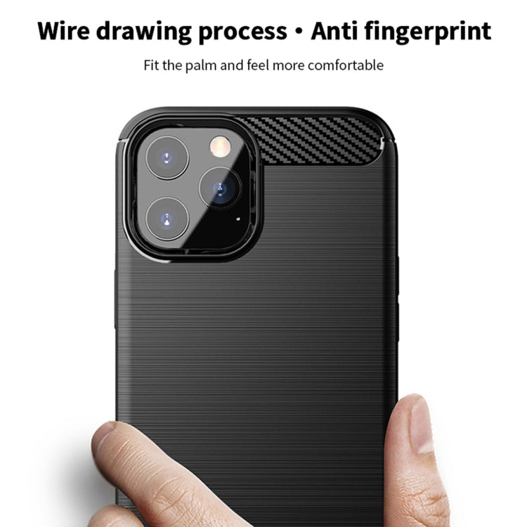For iPhone 12 Pro Max MOF Gentleness Series Brushed Texture Carbon Fiber Soft TPU Case(Blue) - iPhone 12 Pro Max Cases by MOFI | Online Shopping South Africa | PMC TechLife | Buy Now Pay Later Mobicred