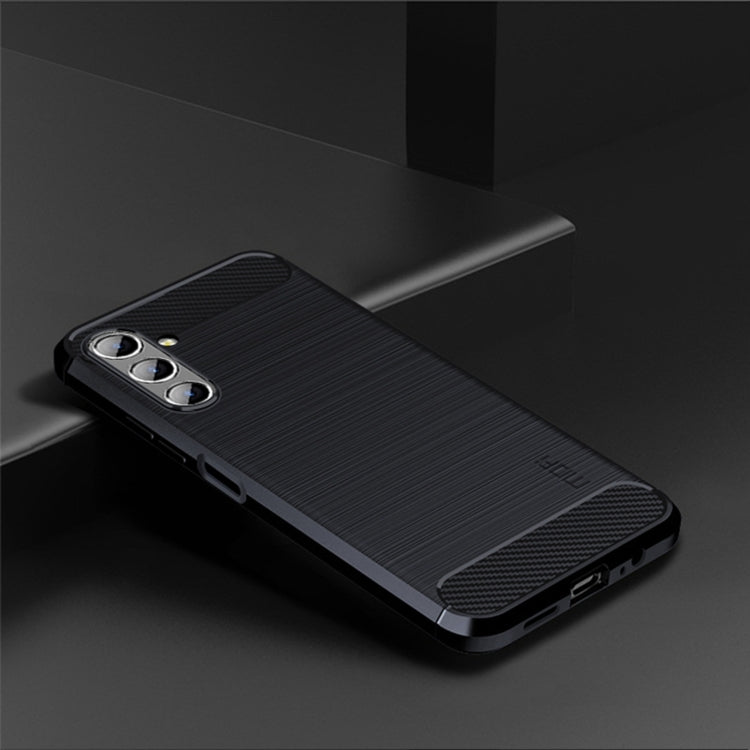 For Samsung Galaxy A13 5G MOFI Gentleness Series Brushed Texture Carbon Fiber Soft TPU Case(Blue) - Galaxy Phone Cases by MOFI | Online Shopping South Africa | PMC Jewellery | Buy Now Pay Later Mobicred