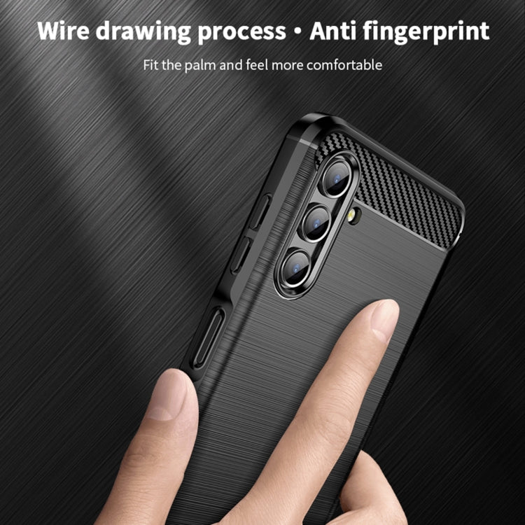 For Samsung Galaxy A13 5G MOFI Gentleness Series Brushed Texture Carbon Fiber Soft TPU Case(Blue) - free shipping - PMC TechLife - Order now!