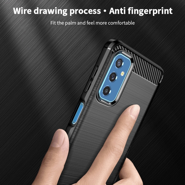 For Samsung Galaxy M52 5G MOFI Gentleness Series Brushed Texture Carbon Fiber Soft TPU Case(Blue) - Galaxy Phone Cases by MOFI | Online Shopping South Africa | PMC TechLife | Buy Now Pay Later Mobicred