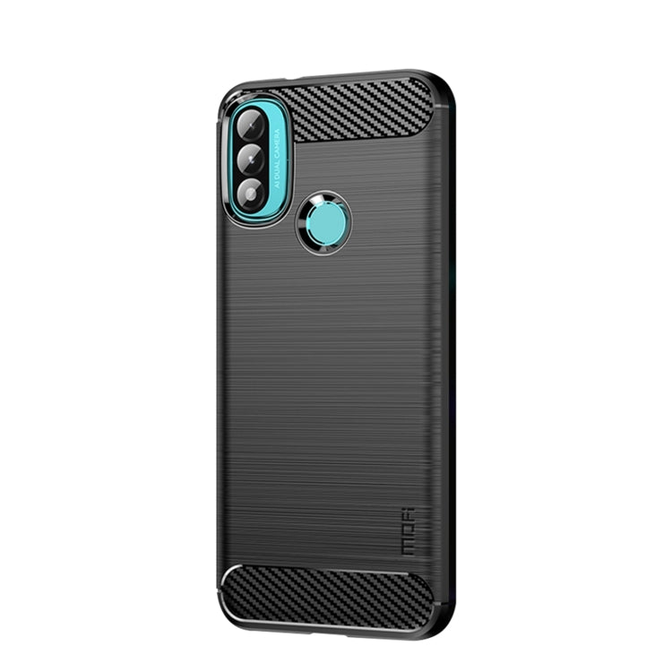 For Motorola Moto E20 / E30 / E40 MOFI Gentleness Series Brushed Texture Carbon Fiber Soft TPU Case(Black) - Motorola Cases by MOFI | Online Shopping South Africa | PMC TechLife | Buy Now Pay Later Mobicred