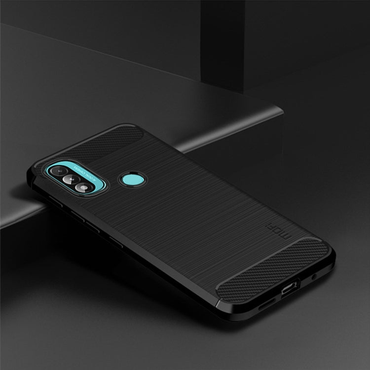 For Motorola Moto E20 / E30 / E40 MOFI Gentleness Series Brushed Texture Carbon Fiber Soft TPU Case(Black) - Motorola Cases by MOFI | Online Shopping South Africa | PMC TechLife | Buy Now Pay Later Mobicred