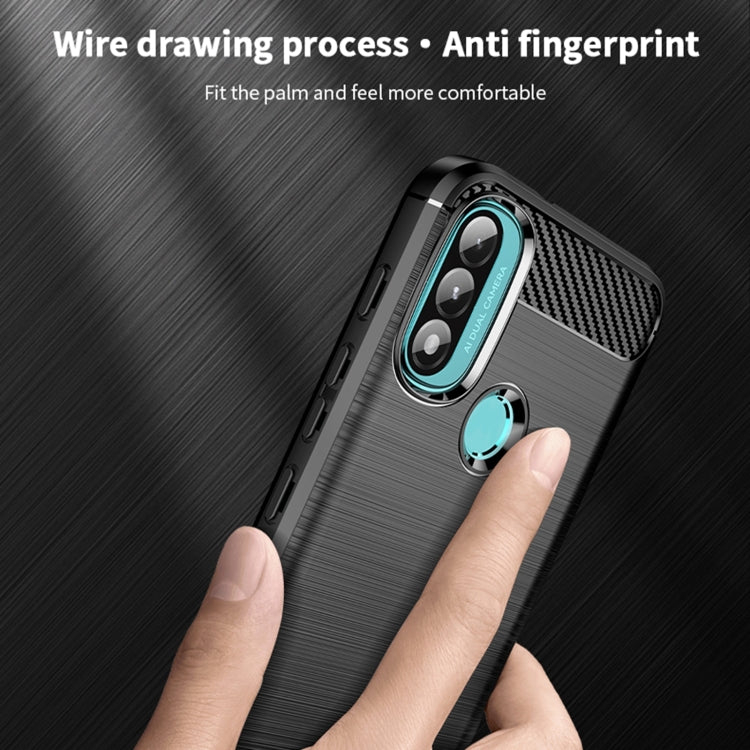 For Motorola Moto E20 / E30 / E40 MOFI Gentleness Series Brushed Texture Carbon Fiber Soft TPU Case(Black) - Motorola Cases by MOFI | Online Shopping South Africa | PMC TechLife | Buy Now Pay Later Mobicred