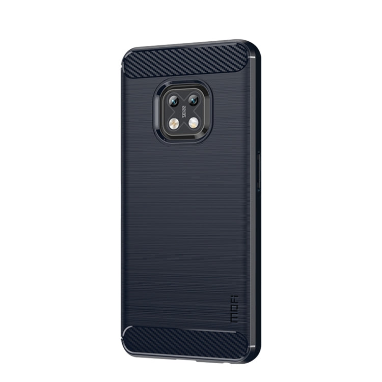 For Nokia XR20 MOFI Gentleness Series Brushed Texture Carbon Fiber Soft TPU Case(Blue) - Nokia Cases by MOFI | Online Shopping South Africa | PMC TechLife | Buy Now Pay Later Mobicred