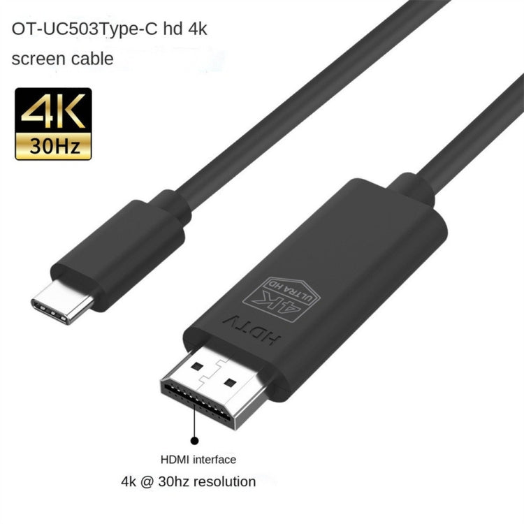 OT-UC503 4 KUSB Type C Male to HDMI Male Screen Cable - Cable by PMC Jewellery | Online Shopping South Africa | PMC Jewellery | Buy Now Pay Later Mobicred