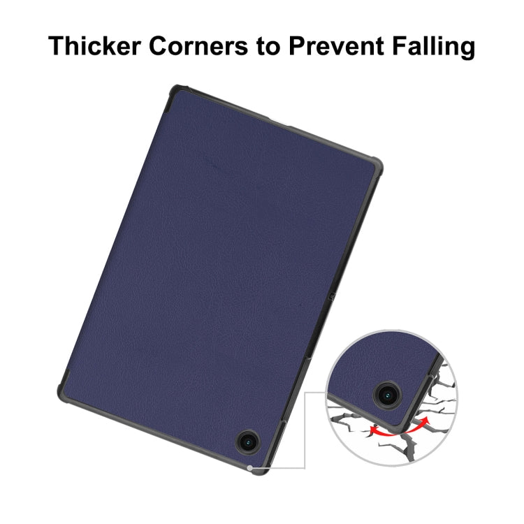 For Samsung Galaxy Tab A8 10.5 2021 ENKAY Custer Texture Leather Smart Tablet Case(Dark Blue) - free shipping - PMc TechLife - Order now!