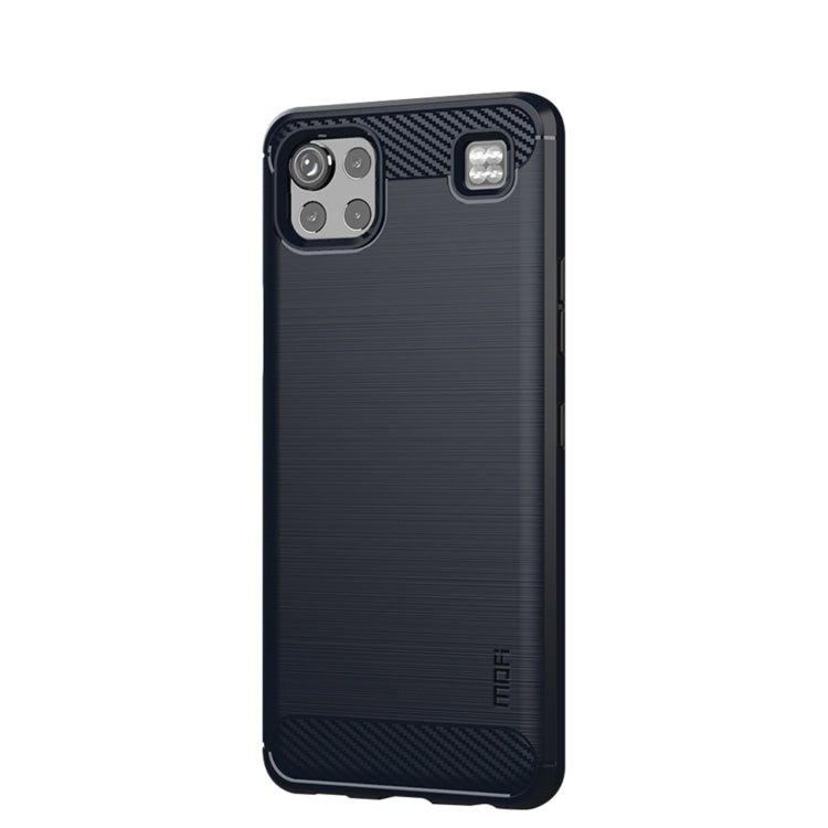 For LG K92 MOFI Gentleness Brushed Carbon Fiber Soft TPU Case(Blue) - LG Cases by MOFI | Online Shopping South Africa | PMC TechLife | Buy Now Pay Later Mobicred