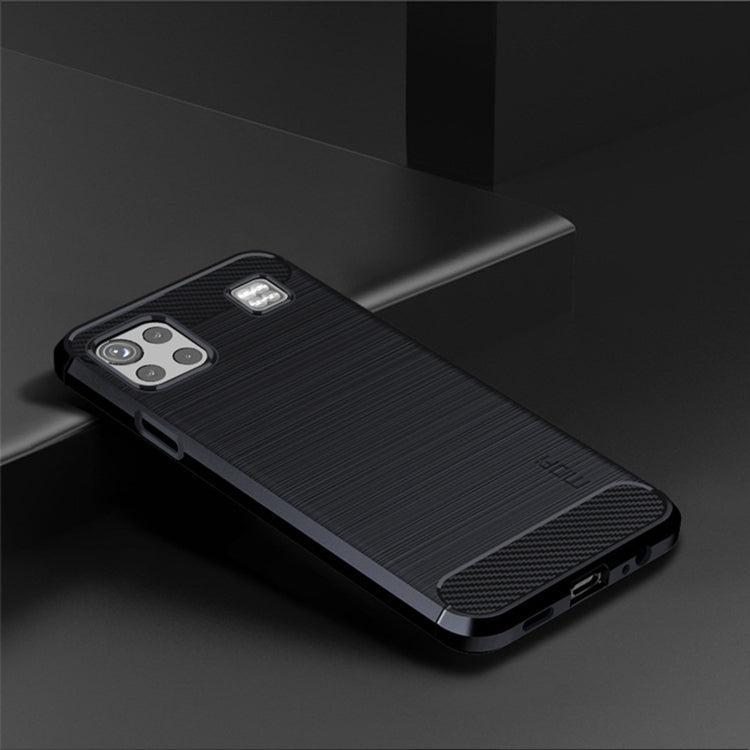 For LG K92 MOFI Gentleness Brushed Carbon Fiber Soft TPU Case(Blue) - LG Cases by MOFI | Online Shopping South Africa | PMC TechLife | Buy Now Pay Later Mobicred