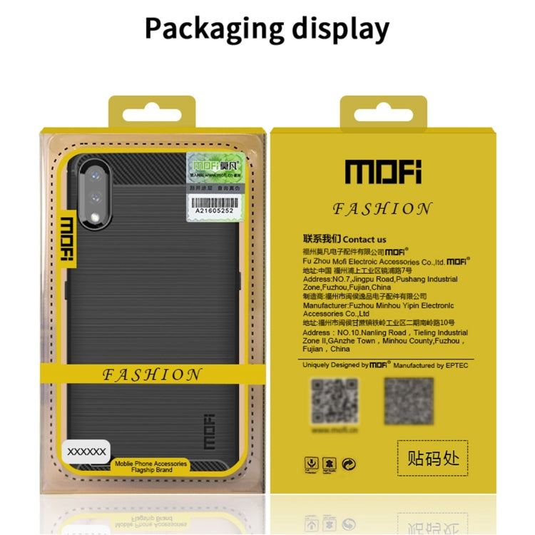 For LG K92 MOFI Gentleness Brushed Carbon Fiber Soft TPU Case(Blue) - LG Cases by MOFI | Online Shopping South Africa | PMC TechLife | Buy Now Pay Later Mobicred