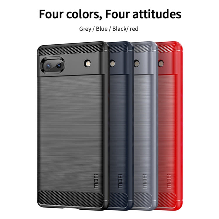 For Google Pixel 6A MOFI Gentleness Brushed Carbon Fiber Soft TPU Case(Black) - Google Cases by MOFI | Online Shopping South Africa | PMC TechLife | Buy Now Pay Later Mobicred