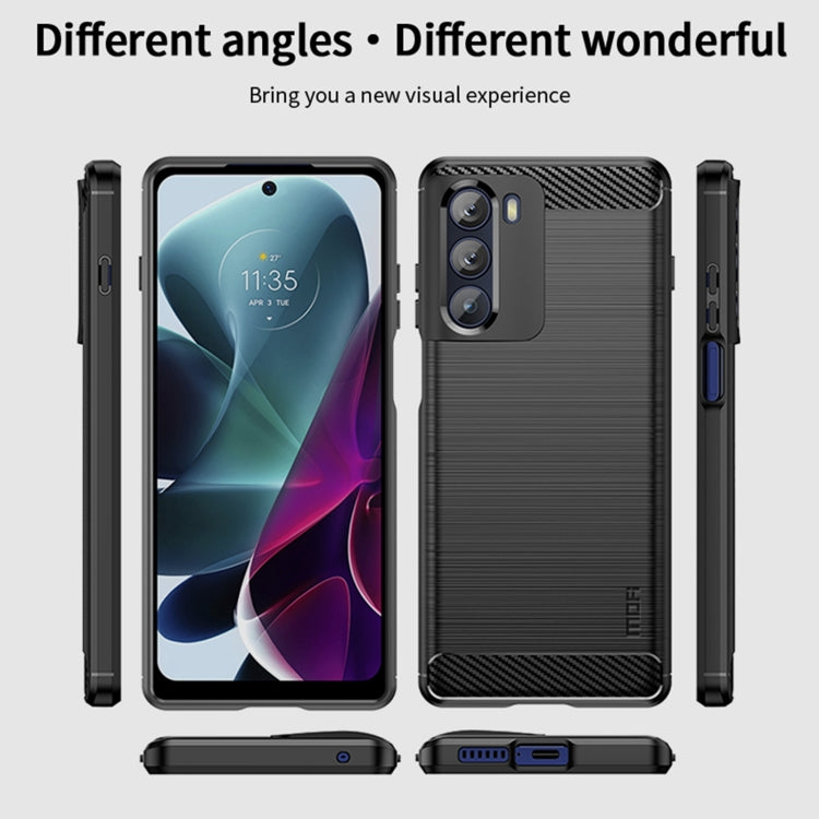 For Motorola Moto G200 5G / Edge S30 MOFI Gentleness Brushed Carbon Fiber Soft TPU Case(Gray) - Motorola Cases by MOFI | Online Shopping South Africa | PMC Jewellery | Buy Now Pay Later Mobicred