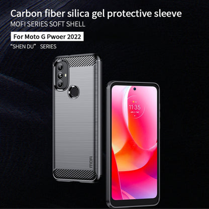 For Motorola Moto G Power 2022 MOFI Gentleness Brushed Carbon Fiber Soft TPU Case(Black) - Motorola Cases by MOFI | Online Shopping South Africa | PMC Jewellery | Buy Now Pay Later Mobicred