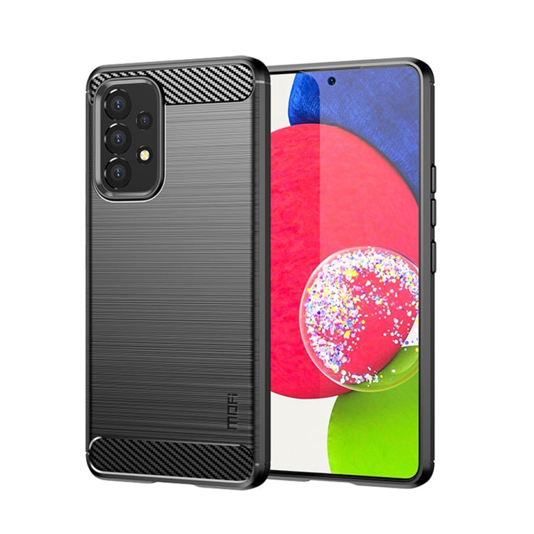 For Samsung Galaxy A53 5G MOFI Gentleness Brushed Carbon Fiber Soft TPU Case(Black) - free shipping - PMC TechLife - Order now!