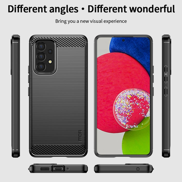 For Samsung Galaxy A53 5G  MOFI Gentleness Brushed Carbon Fiber Soft TPU Case(Blue) - Galaxy Phone Cases by MOFI | Online Shopping South Africa | PMC TechLife | Buy Now Pay Later Mobicred