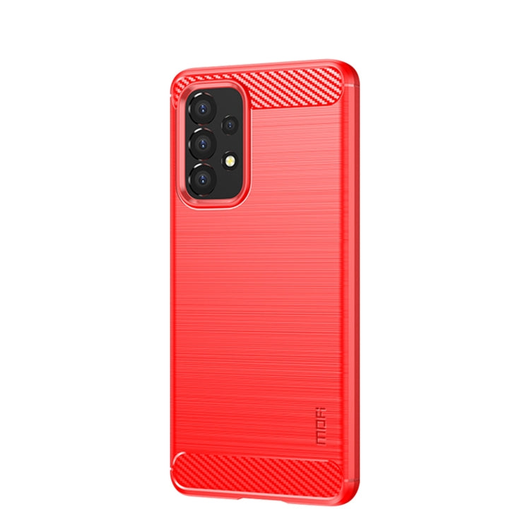 For Samsung Galaxy A53 5G MOFI Gentleness Brushed Carbon Fiber Soft TPU Case(Red) - free shipping - PMC TechLife - Order now!